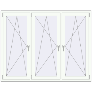 Купити Вікна 1720x1350 мм REHAU Euro 70 Білий (RAL 9016) з двох сторін