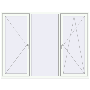 Купити Вікна 2000x1500 мм Altest Pony 375 RAL 9016 Traffic white з двох сторін