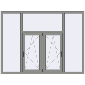 Купити Вікна 2000x1500 мм Altest Pony 375 RAL 9007 Grey aluminium з двох сторін
