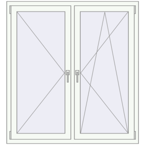 Купити Вікна 1300x1400 мм REHAU SYNEGO MD Білий (RAL 9016) з двох сторін