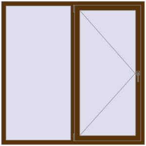 Купити Вікна 1600x1600 мм REHAU Euro 60 WALNUT з двох сторін