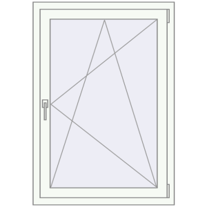 Купити Вікна 800x1200 мм REHAU Brillant-Design Білий (RAL 9016) з двох сторін