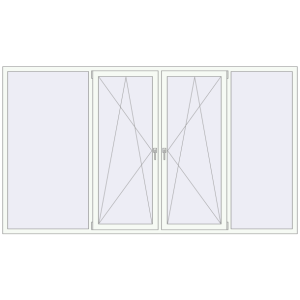 Купити Вікна 3000x1700 мм REHAU Euro 60 Білий (RAL 9016) з двох сторін