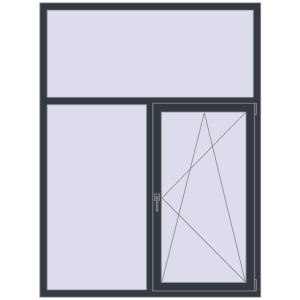 Металопластикове вікно 1500x2000 мм Двостулкове з фрамугою (комплектація: Преміум). Вид зсередини Купити Вікна 1500x2000 мм REHAU Euro 70