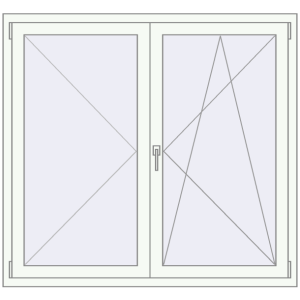 Купити Вікна 1400x1300 мм REHAU SYNEGO MD Білий (RAL 9016) з двох сторін