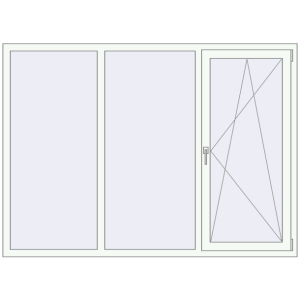 Купити Вікна 2000x1450 мм REHAU Euro 60 Білий (RAL 9016) з двох сторін