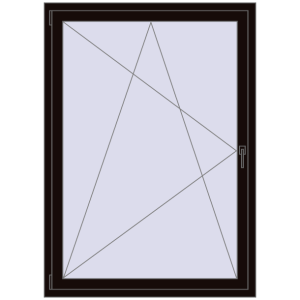 Купити Вікна 1245x1595 мм REHAU Euro 70 BLACK_BROWN з двох сторін