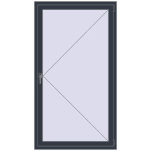 Купити Вікна 1000x1800 мм REHAU Euro 70 ANTHRACITE_GREY_STRUKTURAL з двох сторін
