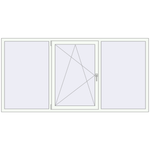 Купити Вікна 2400x1200 мм Altest Pony 375 RAL 9016 Traffic white з двох сторін