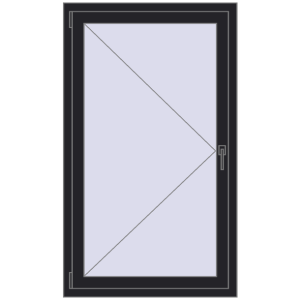 Купити Вікна 850x1440 мм REHAU Euro 60 BLACK_ULTI-MATT з двох сторін