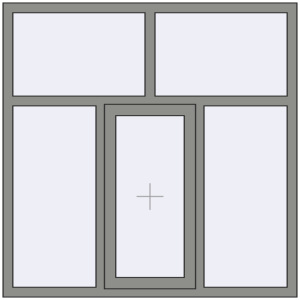 Купити Вікна 1500x1500 мм Altest Pony 375 RAL 9007 Grey aluminium з двох сторін