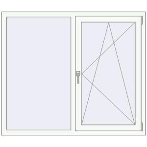 Купити Вікна 1400x1200 мм REHAU SYNEGO MD Білий (RAL 9016) з двох сторін