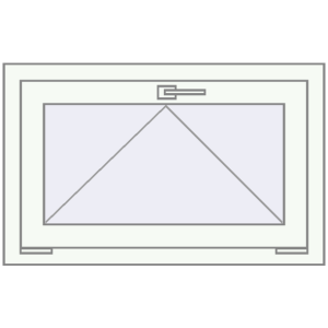 Металопластикове вікно 750x500 мм Одностулкове (комплектація: Базова). Вид зсередини Купити Вікна 750x500 мм REHAU Euro 70
