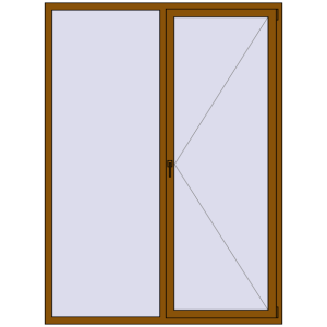 Купити Вікна 1700x2300 мм REHAU SYNEGO MD GOLDEN OAK з двох сторін