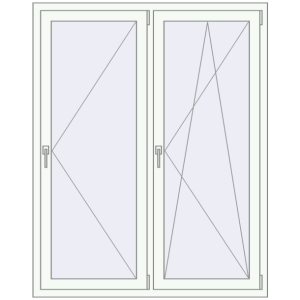 Купити Вікна 1290x1615 мм REHAU Euro 60 Білий (RAL 9016) з двох сторін