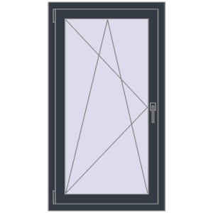 Купити Вікна 700x1250 мм REHAU Euro 70 ANTHRACITE_GREY_STRUKTURAL з двох сторін