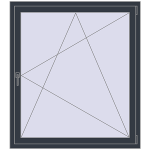 Купити Вікна 1200x1350 мм REHAU Euro 70 ANTHRACITE_GREY_STRUKTURAL з двох сторін