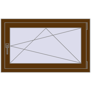 Купити Вікна 1000x600 мм REHAU Euro 60 WALNUT з двох сторін