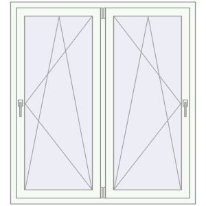 Купити Вікна 1320x1440 мм REHAU Euro 60 Білий (RAL 9016) з двох сторін