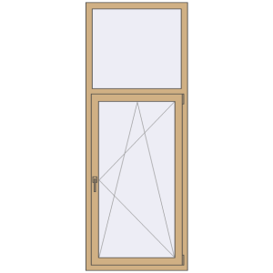 Купити Вікна 800x2100 мм Altest Pony 375 RAL 1001 Beige з двох сторін