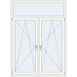 Купити Вікна 1350x1850 мм REHAU Brillant-Design Білий (RAL 9016) з двох сторін
