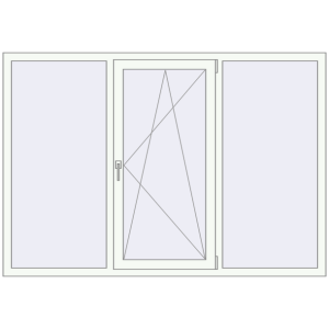 Купити Вікна 1950x1350 мм REHAU Brillant-Design Білий (RAL 9016) з двох сторін