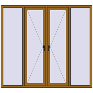 Купити Вікна 2000x1800 мм REHAU Euro 60 LIGHT_OAK з двох сторін