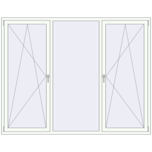 Купити Вікна 2300x1800 мм REHAU Euro 60 Білий (RAL 9016) з двох сторін