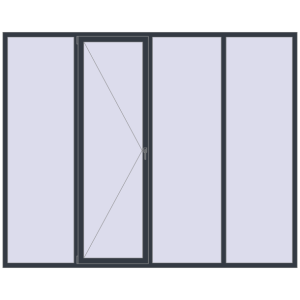 Купити Вікна 3000x2400 мм REHAU SYNEGO MD ANTHRACITE_GREY_STRUKTURAL з двох сторін