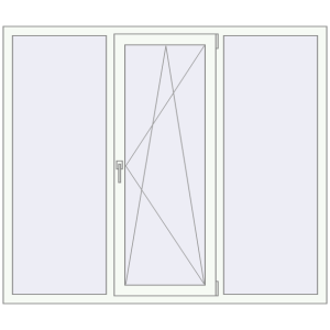 Купити Вікна 1750x1500 мм REHAU Brillant-Design Білий (RAL 9016) з двох сторін