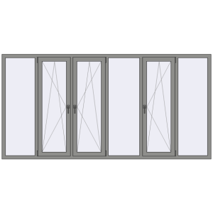 Купити Вікна 3000x1500 мм Altest Pony 375 RAL 9007 Grey aluminium з двох сторін