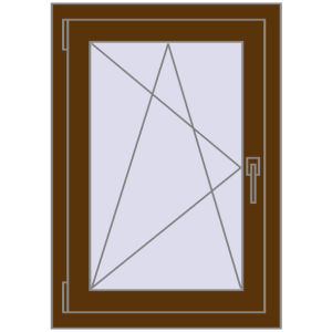 Купити Вікна 550x870 мм REHAU Euro 60 WALNUT з двох сторін
