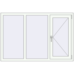 Купити Вікна 1500x1000 мм REHAU Euro 60 Білий (RAL 9016) з двох сторін
