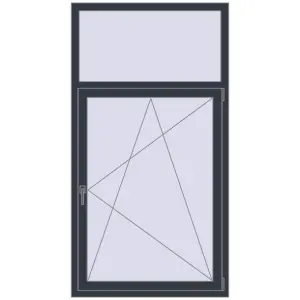 Купити Вікна 990x1850 мм REHAU SYNEGO MD ANTHRACITE_GREY_STRUKTURAL з двох сторін