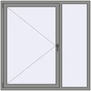 Купити Вікна 1500x1500 мм Altest Pony 375 RAL 9007 Grey aluminium з двох сторін