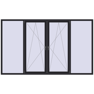 Купити Вікна 3000x1800 мм REHAU Euro 60 BLACK_ULTI-MATT з двох сторін