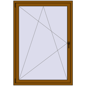 Купити Вікна 1120x1600 мм REHAU SYNEGO MD GOLDEN OAK з двох сторін