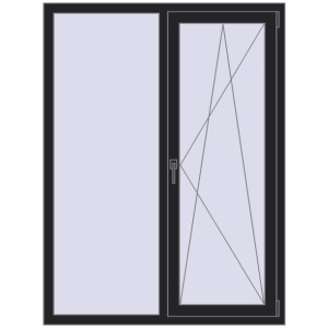 Купити Вікна 1200x1600 мм REHAU Brillant-Design BLACK_ULTI-MATT з двох сторін