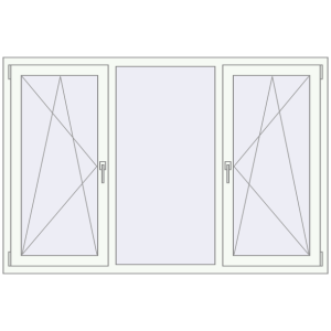 Купити Вікна 1800x1200 мм REHAU Euro 70 Білий (RAL 9016) з двох сторін