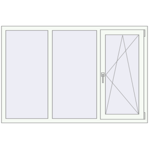 Купити Вікна 1690x1120 мм REHAU Euro 60 Білий (RAL 9016) з двох сторін