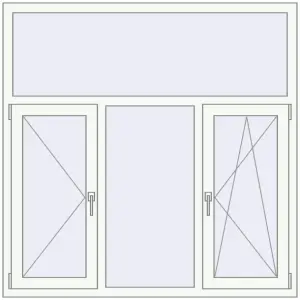 Купити Вікна 1500x1500 мм REHAU Euro 70 BLACK_ULTI-MATT ззовні