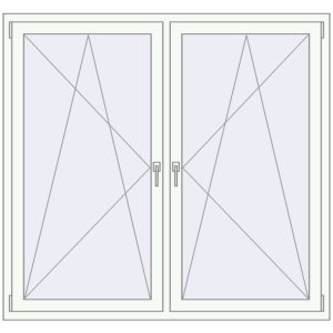 Купити Вікна 1600x1500 мм REHAU SYNEGO MD RAL 9016 Traffic white з двох сторін