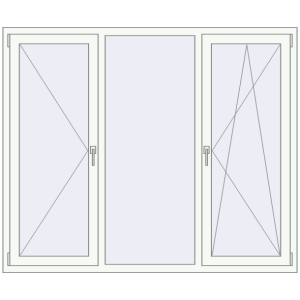 Купити Вікна 1800x1499 мм REHAU Brillant-Design Білий (RAL 9016) з двох сторін