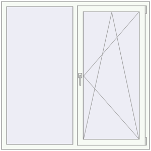 Купити Вікна 1450x1450 мм REHAU Euro 70 Білий (RAL 9016) з двох сторін