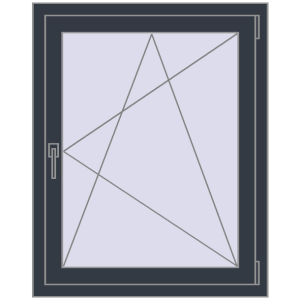 Купити Вікна 800x1045 мм REHAU Brillant-Design ANTHRACITE_GREY_STRUKTURAL з двох сторін