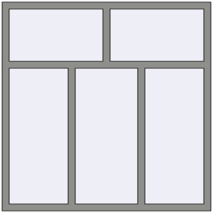 Купити Вікна 1500x1500 мм Altest Pony 375 RAL 9007 Grey aluminium з двох сторін