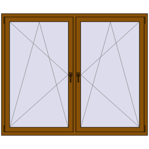 Купити Вікна 1800x1500 мм REHAU Euro 60 GOLDEN OAK з двох сторін