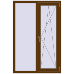 Купити Вікна 1000x1500 мм REHAU Euro 70 WALNUT з двох сторін
