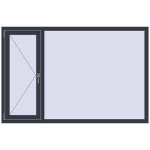 Купити Вікна 1800x1180 мм REHAU Euro 60 ANTHRACITE_GREY_STRUKTURAL з двох сторін