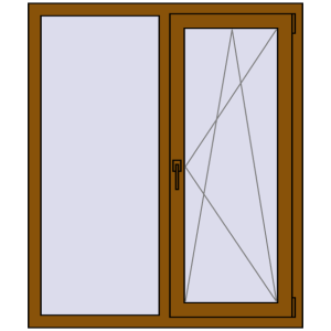 Купити Вікна 1100x1300 мм REHAU Euro 60 GOLDEN OAK з двох сторін